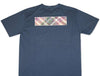 Signature Logo Plaid Pocket Tee in Navy by High Cotton-Large - Country Club Prep