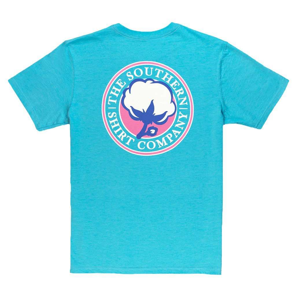 Signature Logo Tee in Heather Button Blue by The Southern Shirt Co. - Country Club Prep
