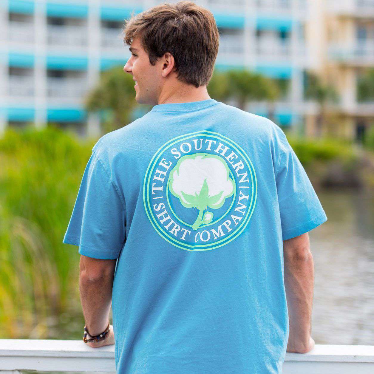 Signature Logo Tee Shirt in Niagara by The Southern Shirt Co. - Country Club Prep