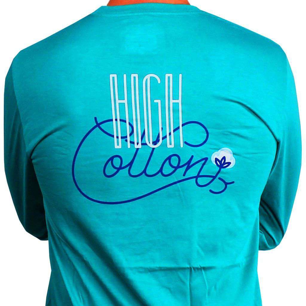 Signature Long Sleeve Pocket Tee in Marsh Green by High Cotton - Country Club Prep