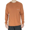 Signature Pointer Long Sleeve Tee Shirt in Burnt Orange by Southern Point Co. - Country Club Prep