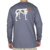 Signature Pointer Long Sleeve Tee Shirt in Slate by Southern Point Co. - Country Club Prep