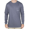 Signature Pointer Long Sleeve Tee Shirt in Slate by Southern Point Co. - Country Club Prep