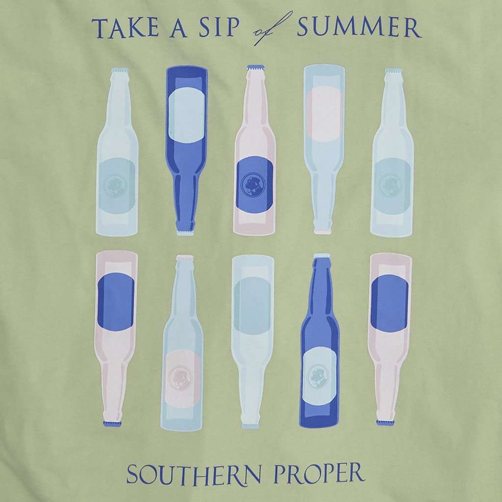 Sip of Summer Tee in Moss by Southern Proper - Country Club Prep