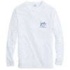 Skelejack Glow in the Dark Long Sleeve Tee in White by Southern Tide - Country Club Prep