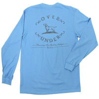 Sketched Logo Long Sleeve Tee in Coastal Blue by Over Under Clothing - Country Club Prep