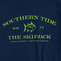 Skipjack Front Print Tee Shirt in True Navy by Southern Tide - Country Club Prep