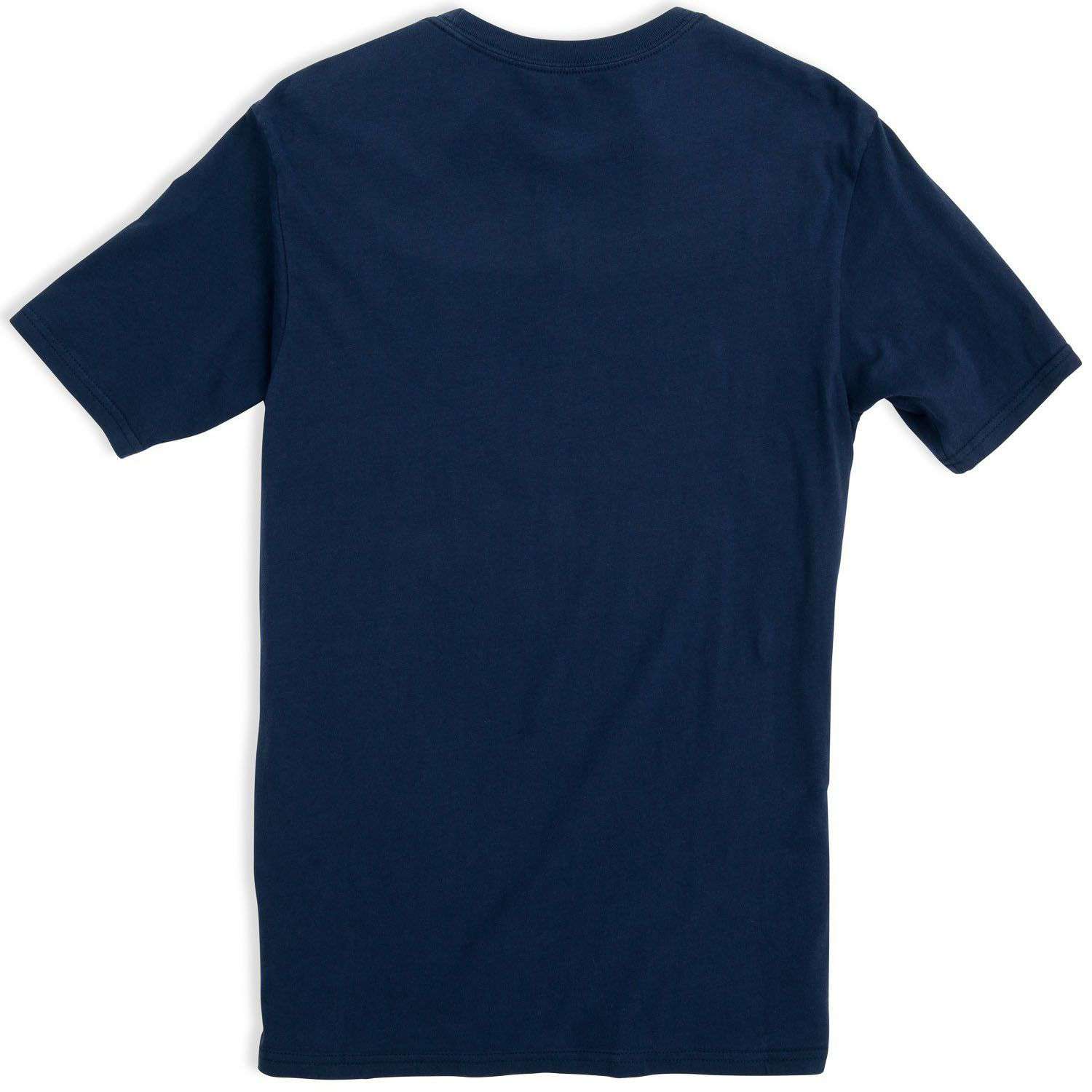 Skipjack Front Print Tee Shirt in True Navy by Southern Tide - Country Club Prep