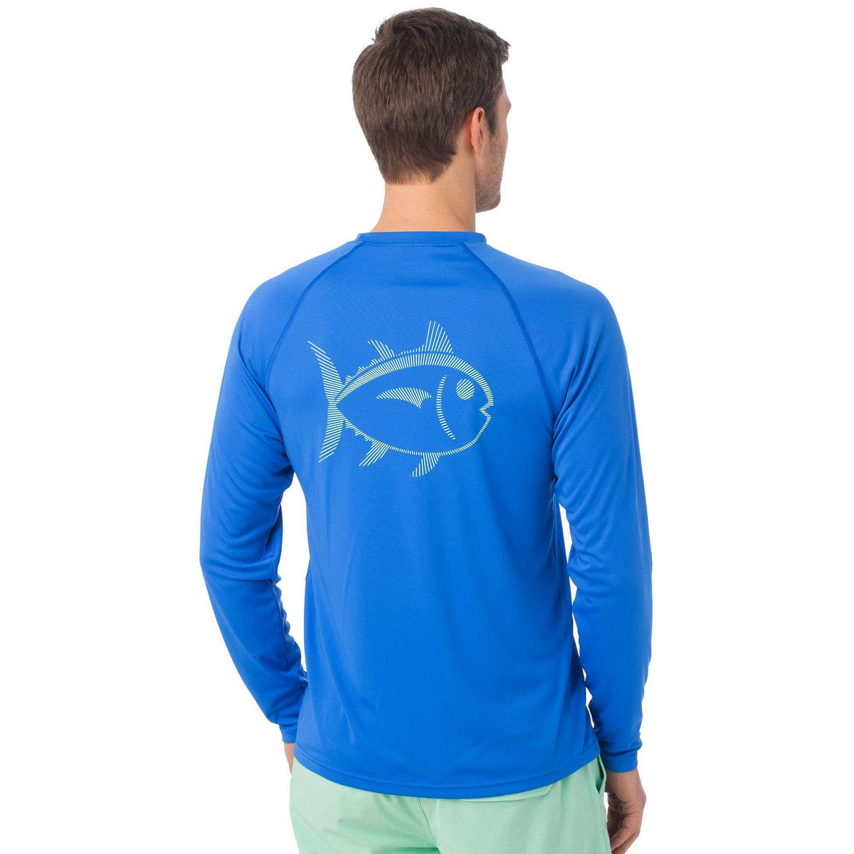 Skipjack Long Sleeve Performance Tee in Royal Blue by Southern Tide - Country Club Prep