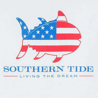 Skipjack Nation Tee Shirt in Classic White by Southern Tide - Country Club Prep