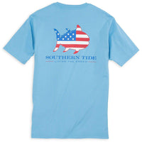 Skipjack Nation Tee Shirt in Ocean Channel by Southern Tide - Country Club Prep