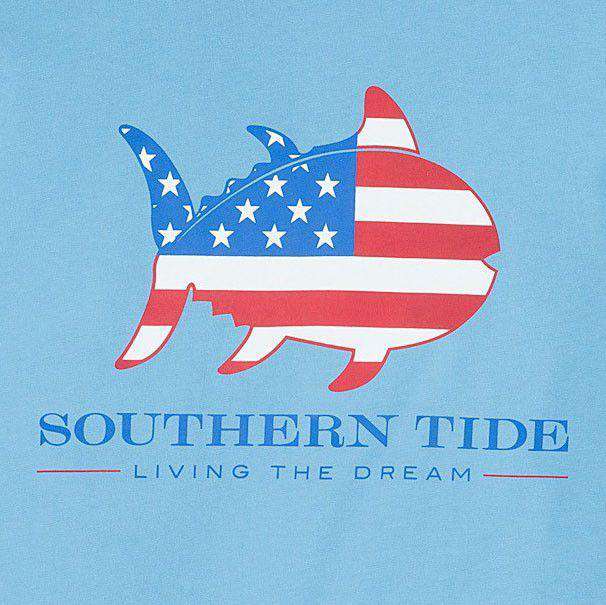 Skipjack Nation Tee Shirt in Ocean Channel by Southern Tide - Country Club Prep