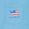 Skipjack Nation Tee Shirt in Ocean Channel by Southern Tide - Country Club Prep