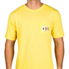 Skipjack Signal Flag Country Club Prep Pocket Tee in Yellow by Southern Tide - Country Club Prep