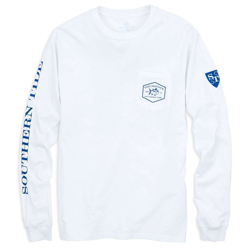 Skipjack Tournament Long Sleeve T-Shirt in Classic White by Southern Tide - Country Club Prep