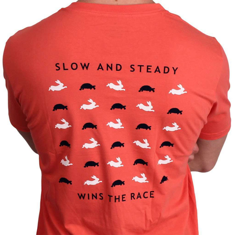 Slow & Steady Pocket Tee in Sockeye Red by Loggerhead Apparel - Country Club Prep