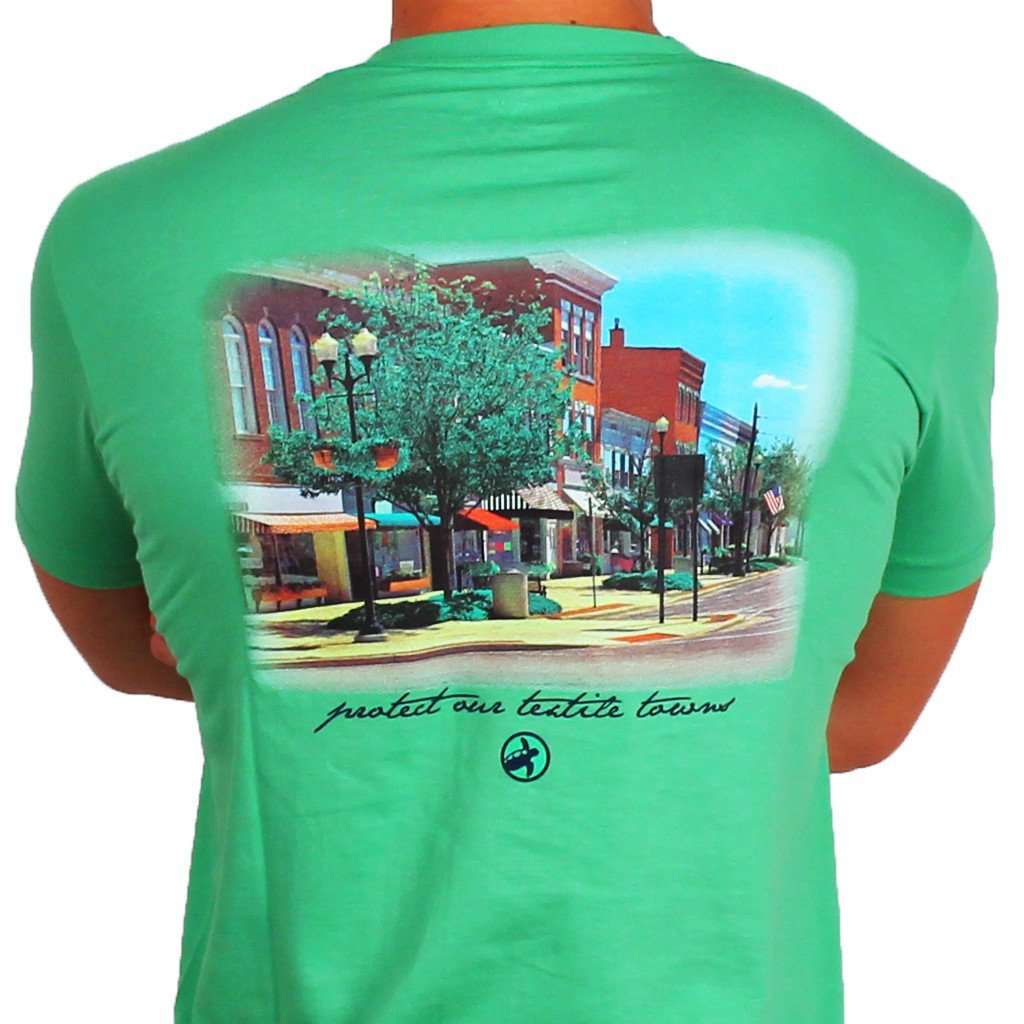 Small Towns Tee in Sage Green by Loggerhead Apparel - Country Club Prep