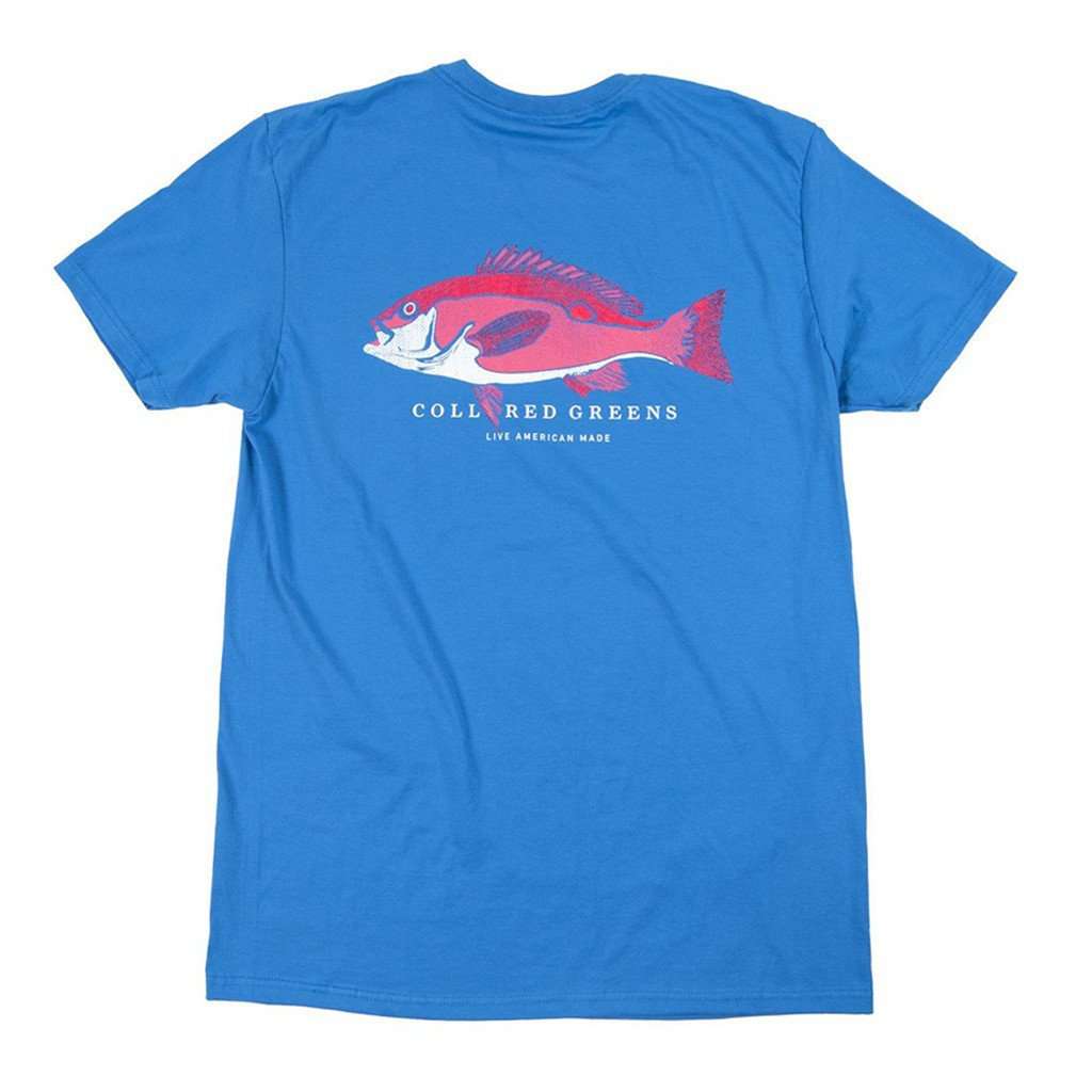 Snapper Short Sleeve T-Shirt in Nautical Blue by Collared Greens - Country Club Prep