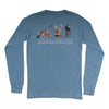 Southern Essentials "Deer Hunt" Long Sleeve Tee in Ice Blue by Live Oak - Country Club Prep