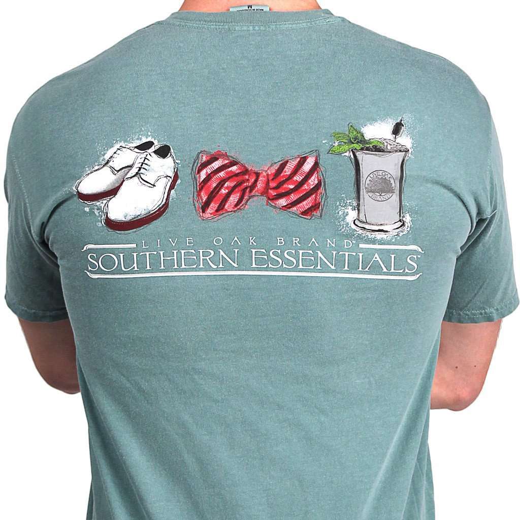 Southern Essentials "Men's Essentials" Short Sleeve Pocket Tee in Light Green by Live Oak - Country Club Prep