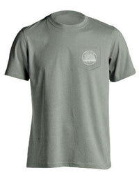 Southern Essentials "Salt Fishing Essentials" Short Sleeve Pocket Tee in Sandstone by Live Oak - Country Club Prep