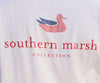 Long Sleeve Authentic Flag Tee in White by Southern Marsh - Country Club Prep