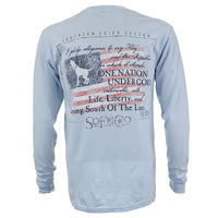 Southern Pledge Long Sleeve Tee Shirt in Chalky Blue by Southern Fried Cotton - Country Club Prep