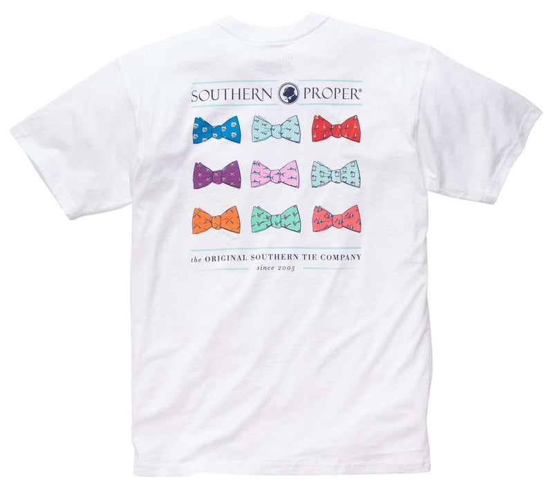 Southern Proper Bow Tie Tee in White by Southern Proper - Country Club Prep