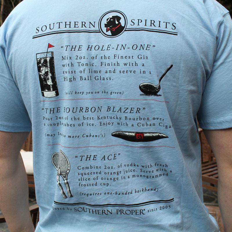 Southern Spirits Tee in Blue by Southern Proper - Country Club Prep