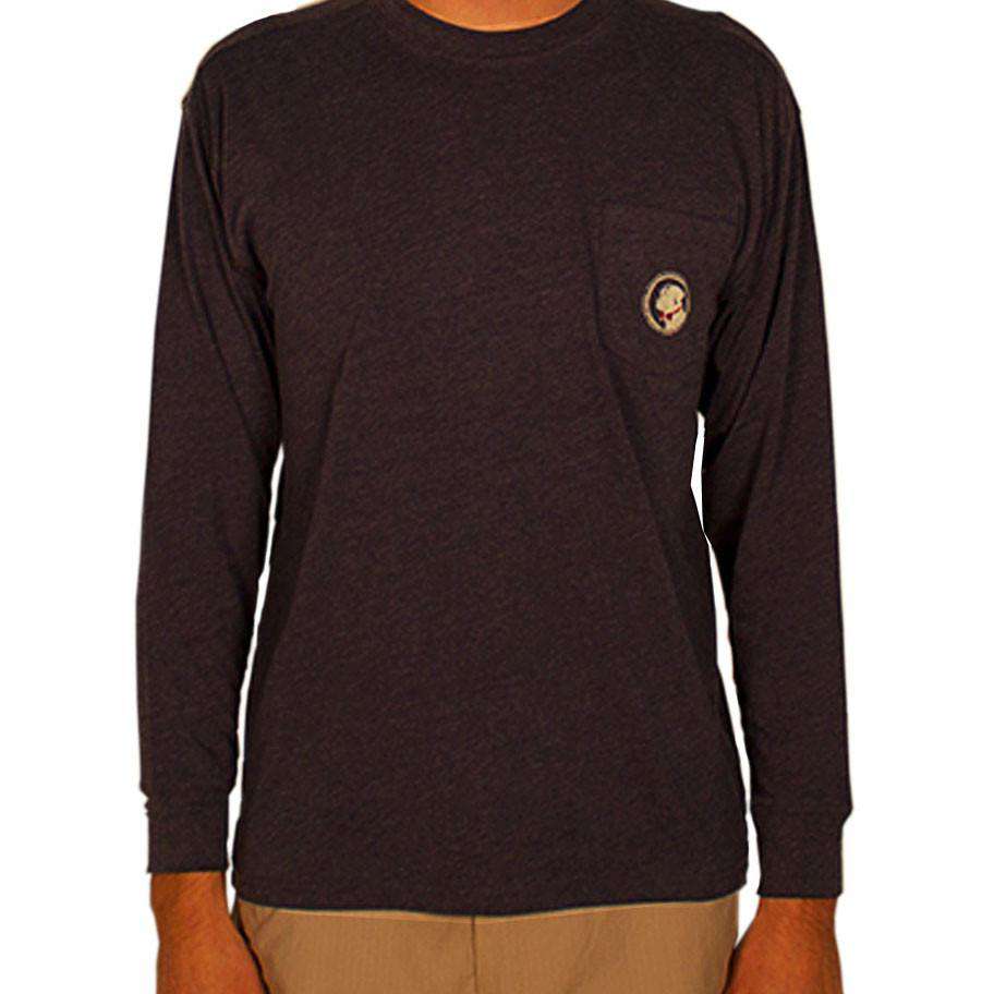 Southern Stamp Longsleeve Tee in Heathered Navy by Southern Proper - Country Club Prep