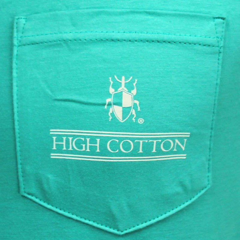 "Southern Through and Through" Pocket Tee in Emerald by High Cotton - Country Club Prep