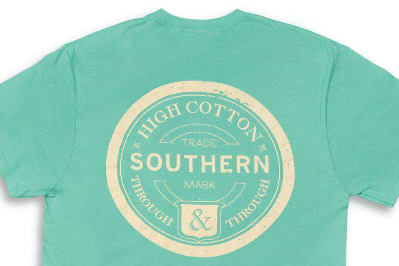 "Southern Through and Through" Pocket Tee in Emerald by High Cotton - Country Club Prep