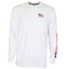 Spangled Long Sleeve Sun Shirt in White by AFTCO - Country Club Prep