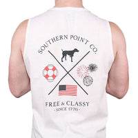 SPC Free & Classy Tank in White by Southern Point Co. - Country Club Prep