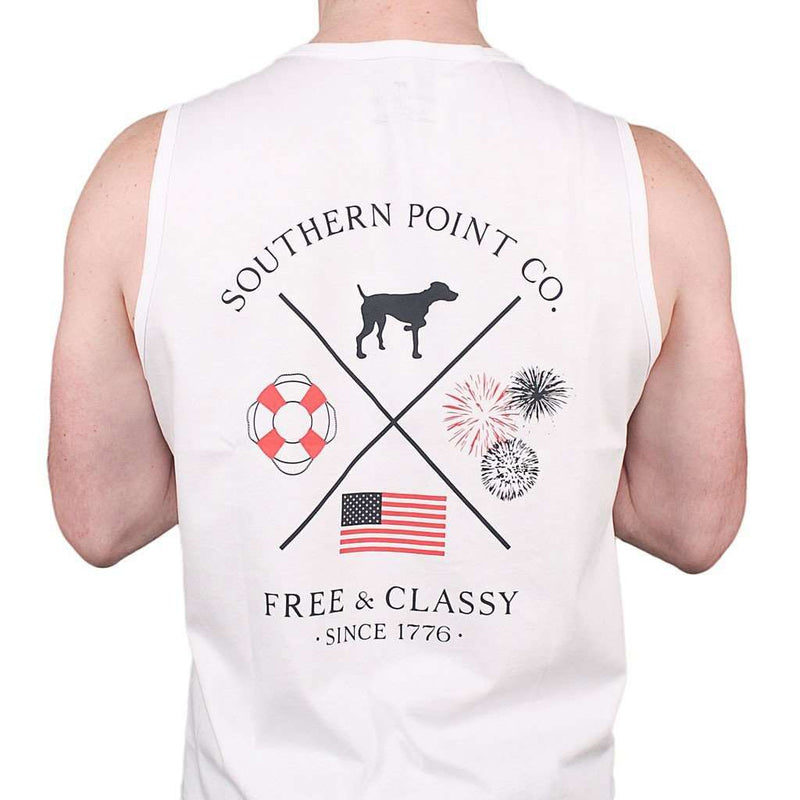 SPC Free & Classy Tank in White by Southern Point Co. - Country Club Prep