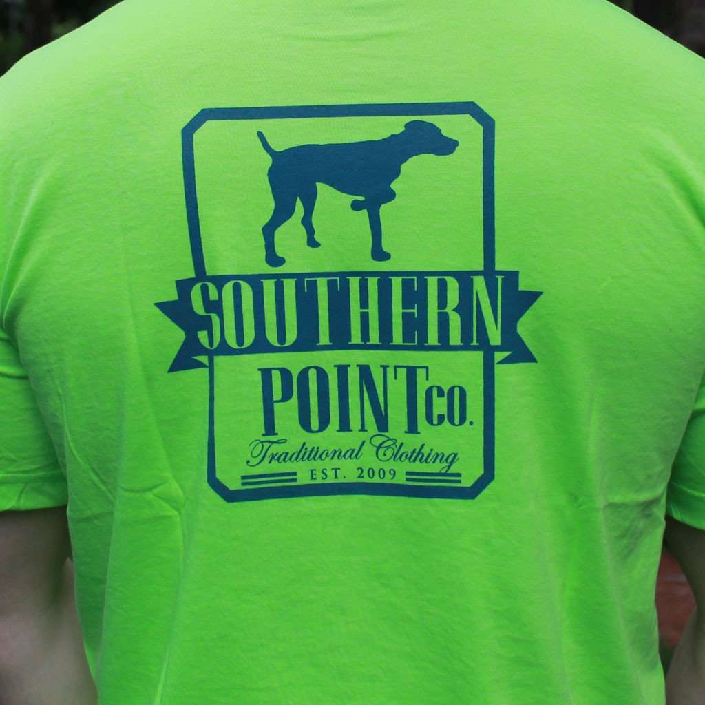 SPC Logo Tee in Neon Green by Southern Point Co. - Country Club Prep