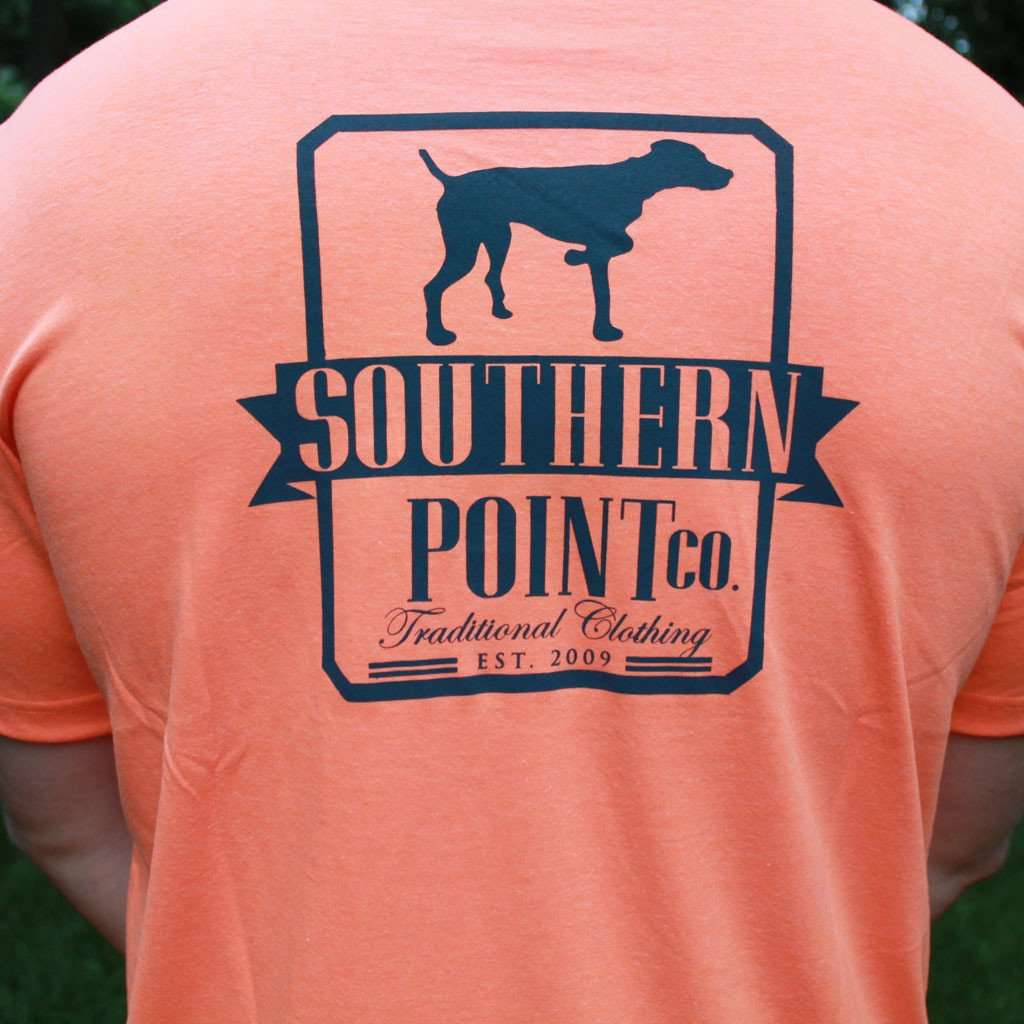 SPC Logo Tee in Neon Orange by Southern Point Co. - Country Club Prep
