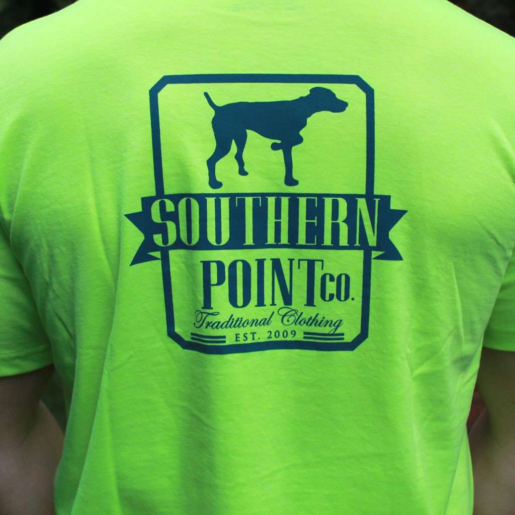 SPC Logo Tee in Neon Yellow by Southern Point Co. - Country Club Prep