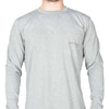 SPC Long Sleeve Shotgun Shell American Flag Tee in Grey by Southern Point Co. - Country Club Prep