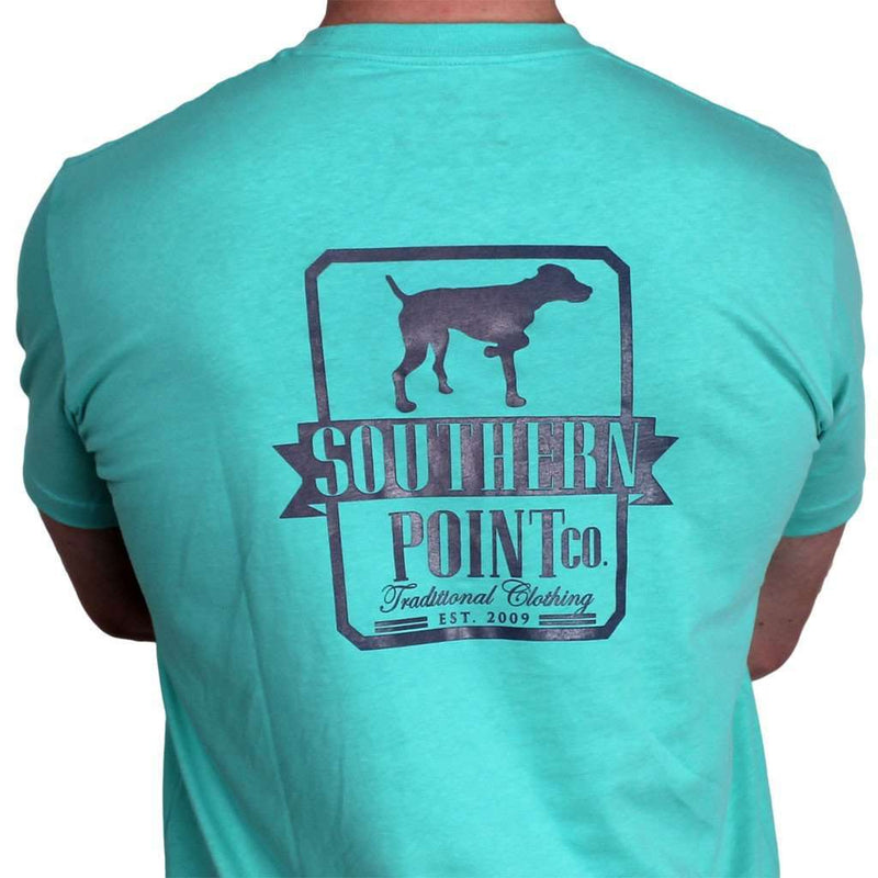 SPC Signature Glow-in-the-Dark Logo Tee in Emerald by Southern Point Co. - Country Club Prep