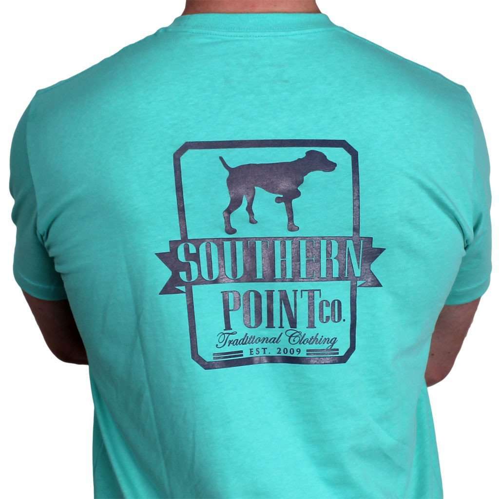 SPC Signature Glow-in-the-Dark Logo Tee in Emerald by Southern Point Co. - Country Club Prep