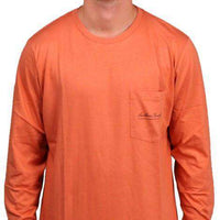 SPC Signature Long Sleeve Flag Decoy Tee in Red Orange by Southern Point Co. - Country Club Prep