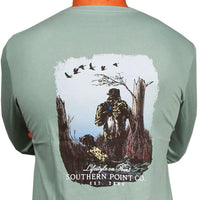 SPC Signature Long Sleeve Hunter Tee in Ice Blue by Southern Point Co. - Country Club Prep