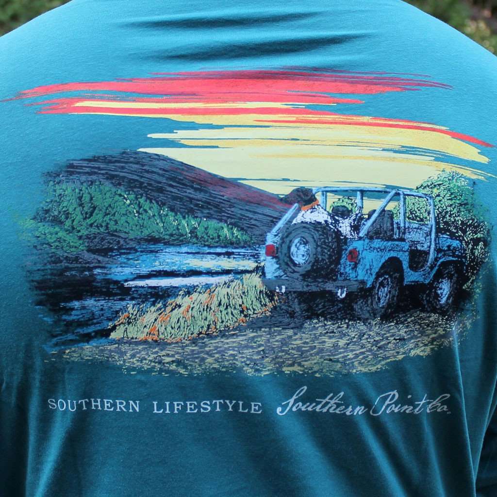 SPC Signature Long Sleeve Tee in Evergreen Green by Southern Point Co. - Country Club Prep