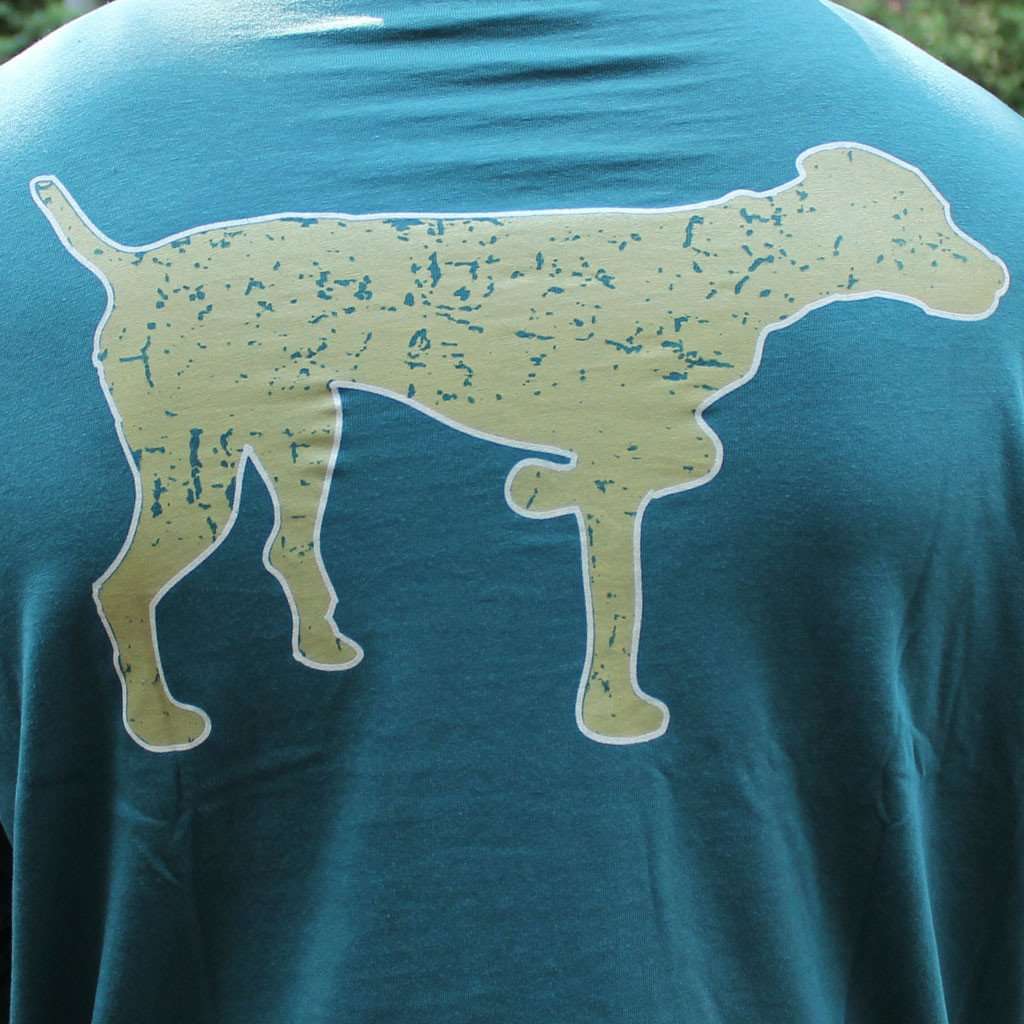 SPC Signature Long Sleeve Tee with Hunter Green/Cream Distressed Logo by Southern Point Co. - Country Club Prep