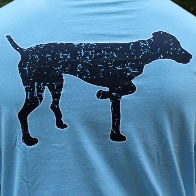 SPC Signature Long Sleeve Tee with Light Blue/Navy Distressed Logo by Southern Point Co. - Country Club Prep