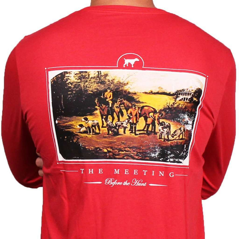 SPC Signature Long Sleeve The Meeting Tee in Red by Southern Point Co. - Country Club Prep