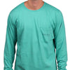 SPC Signature Long Sleeve Vintage Logo Tee in Navy & Teal by Southern Point Co. - Country Club Prep