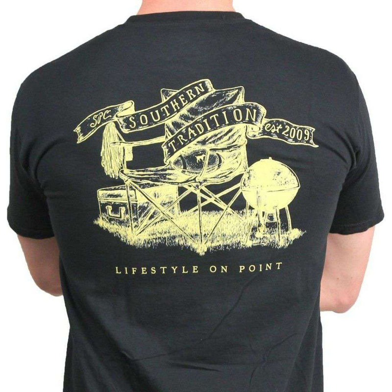 SPC Tradition Tee in Black and Gold by Southern Point Co. - Country Club Prep