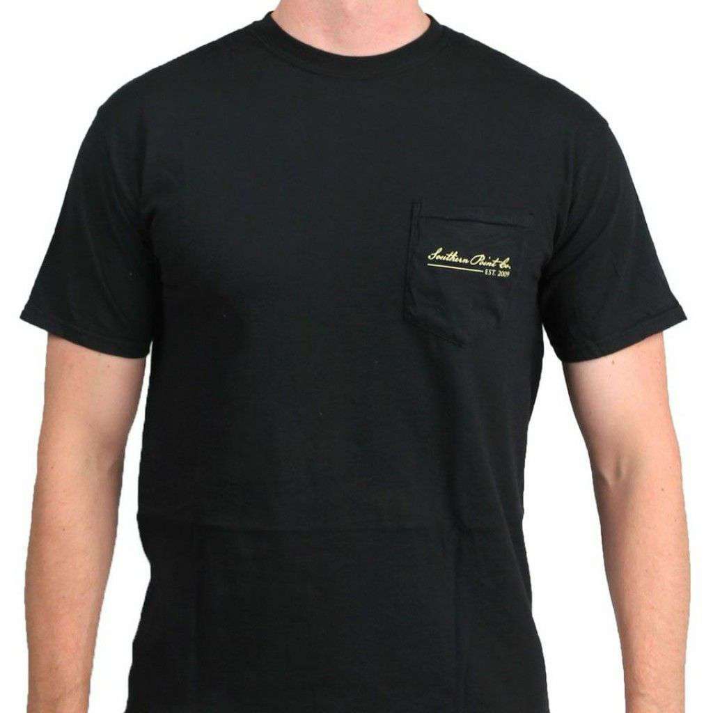 SPC Tradition Tee in Black and Gold by Southern Point Co. - Country Club Prep